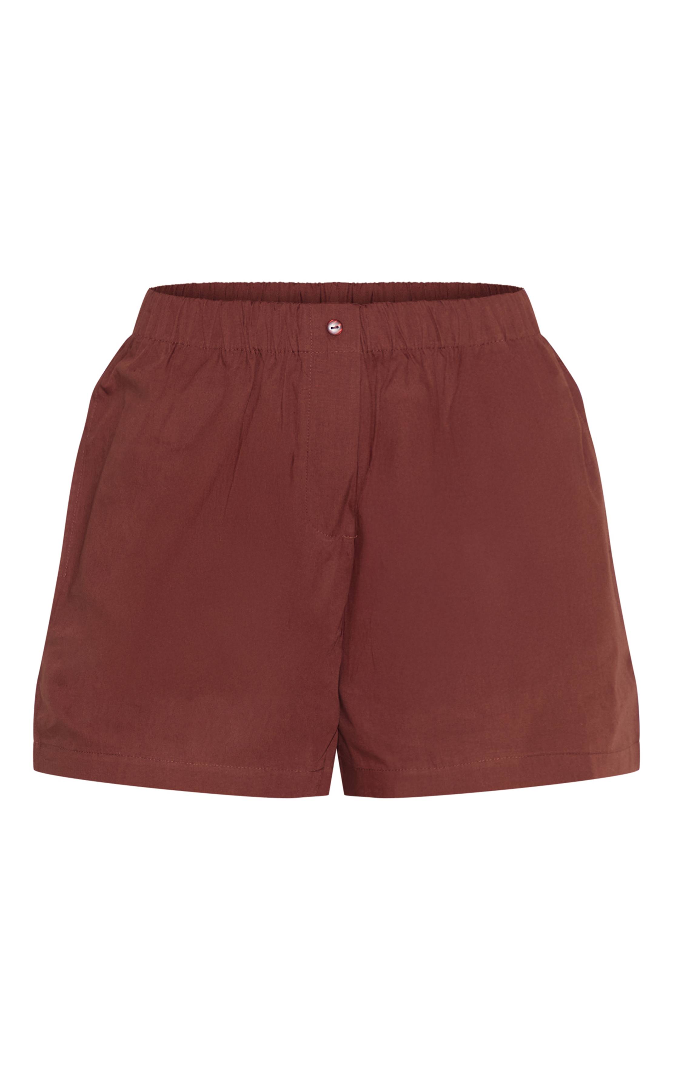 Chocolat Ensemble Coordonné Short Fluide En Popeline