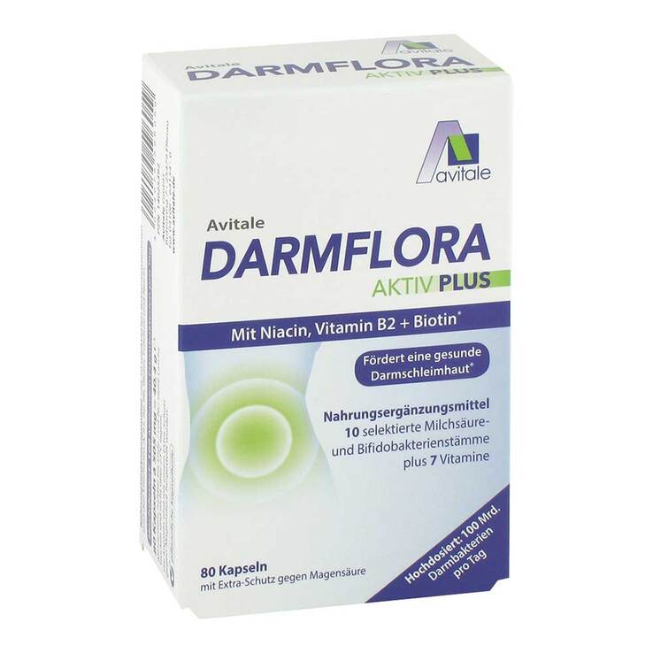 Darmflora Aktiv Plus 100 Mrd.Bakterien + 7 Vitamine, 80 St
