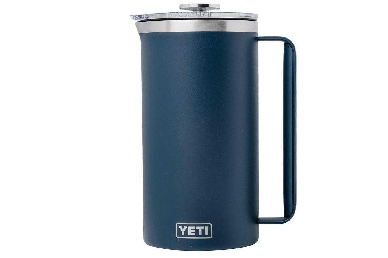 Yeti Rambler French Press 64oz Twist-To-Lock Lid, Navy Blue, thermos french press, 1.9L