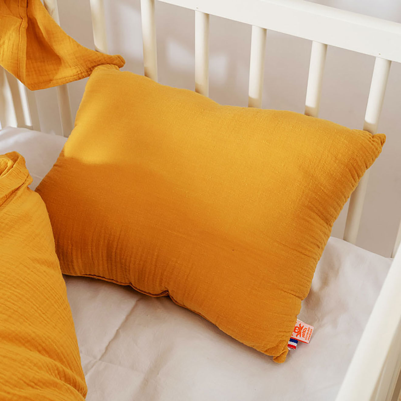 Papate Coussin Rectangle en Coton Bio honey - 30x40 cm