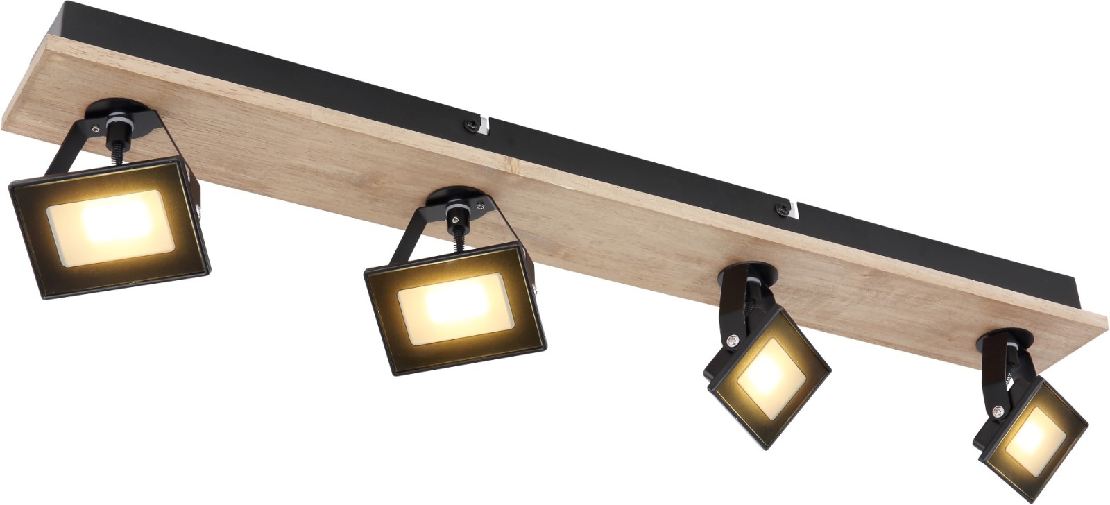 LED-Deckenleuchte - schwarz matt - 4-flammig