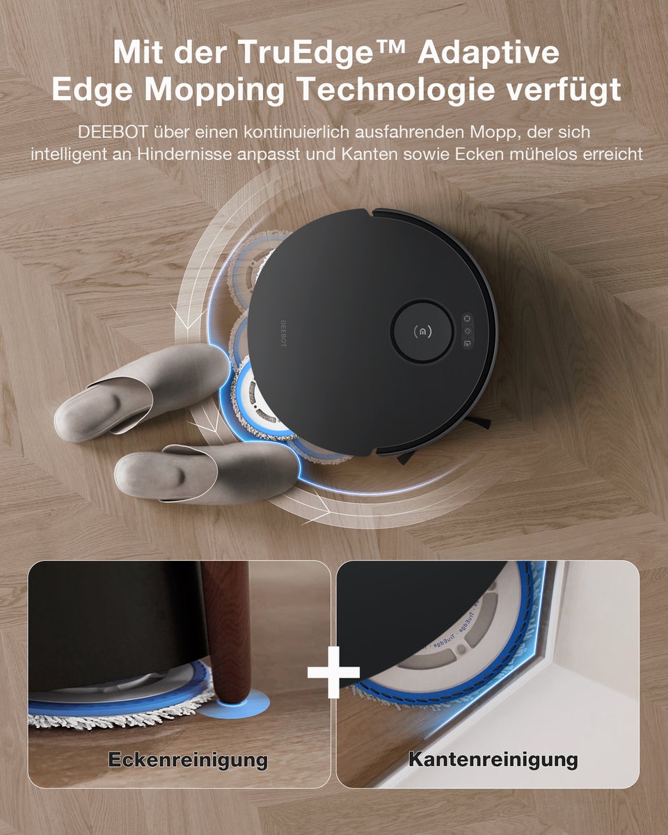 ECOVACS DEEBOT T30 OMNI Zwarte robotstofzuiger