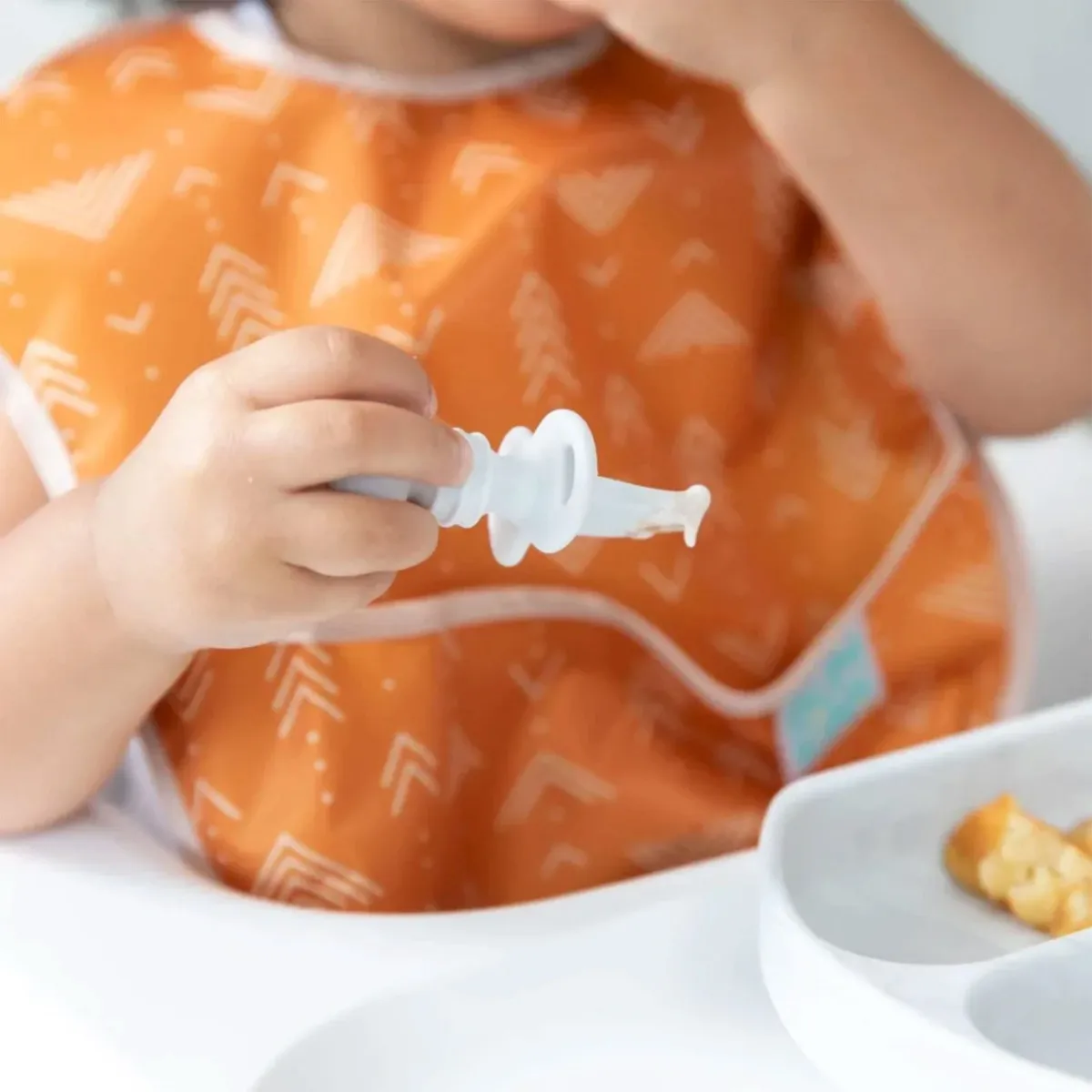 Bumkins Ensemble Ustensiles en Silicone Chewtensils - Marbre