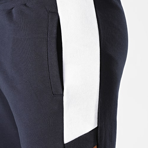 Short Jogging A Bandes Sport 1755 Bleu Marine