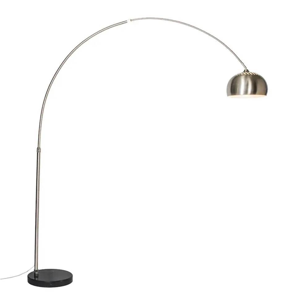 Qazqa booglampen xxl zilverkleurig e27