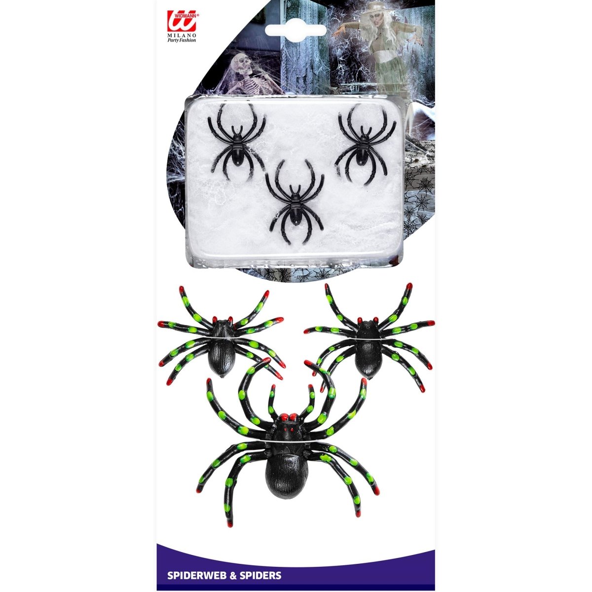 Halloween Spinnenweb Met Spinnen
