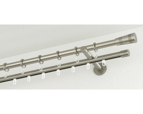Open dubbelsporige wandconsole voor Chicago, RVS-look, Ø 20 mm