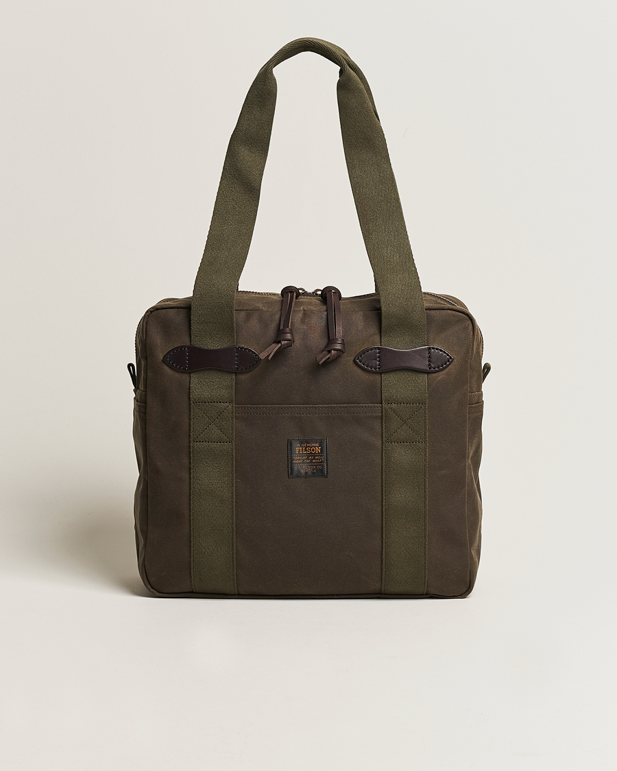 Filson Tin Cloth Tote Bag Otter Green