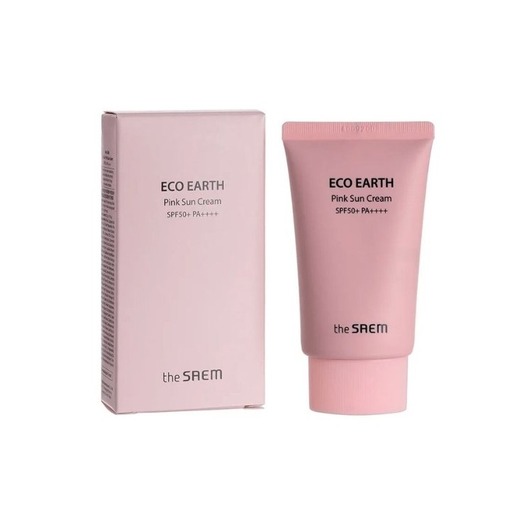Saem Eco Earth Pink Sun Cream Gesichts- und Körpercreme SPF50 50 ml