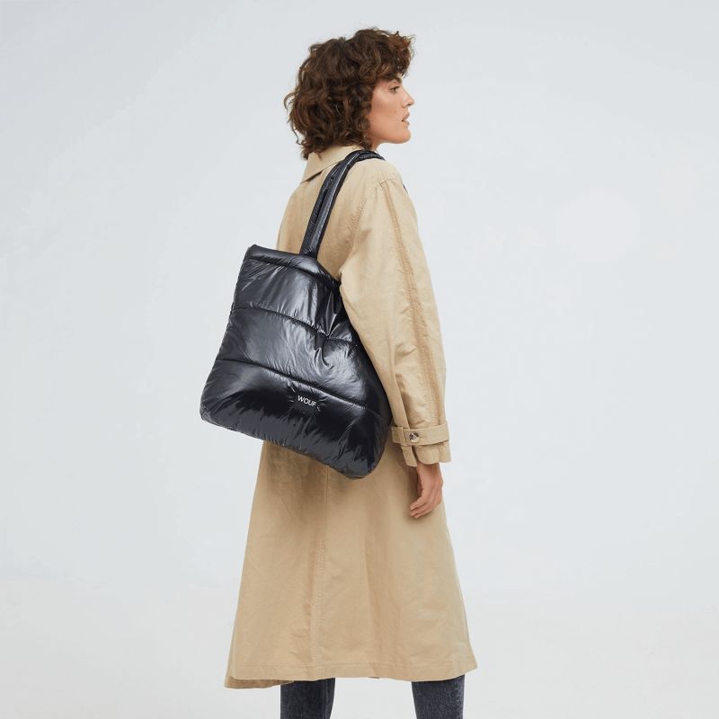 Sac shopping Tote Bag 38 cm Black Glossy