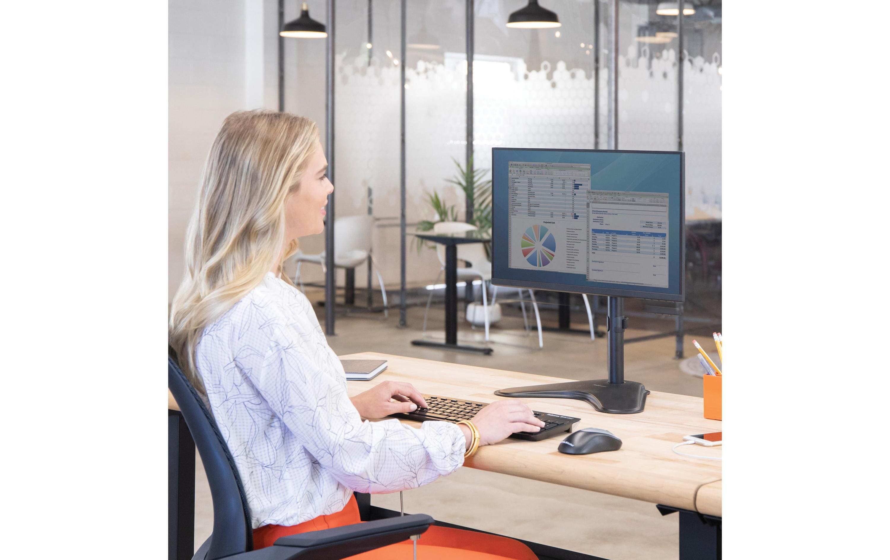 Monitor-Standfuss Seas Einzel Monitoarm bis 8 kgEinzel-Monitoarm mit Standfuss