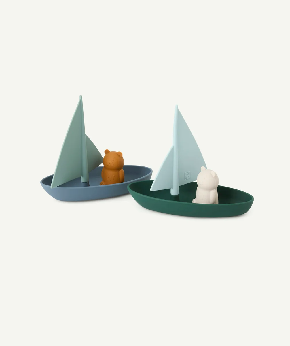 LIEWOODLOT DE 2 BATEAUX POUR LE BAIN BLEUS