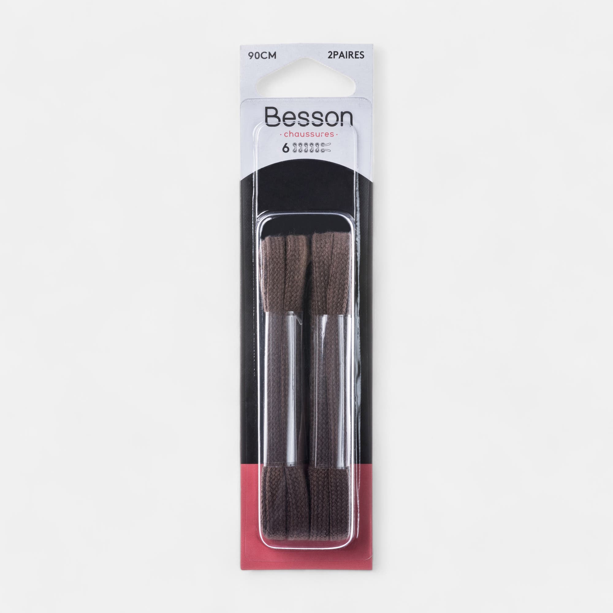 Lacets marron 90cm sans coloris