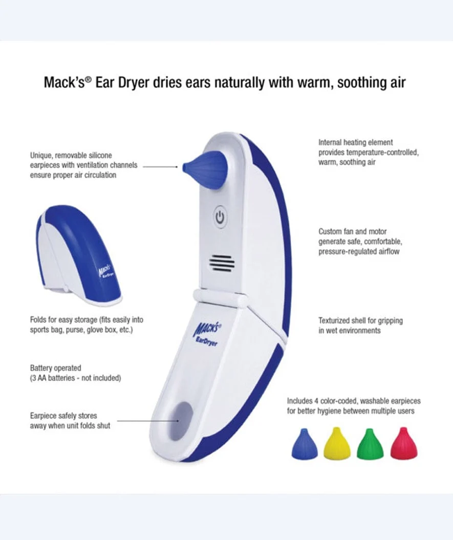 Mack´s ear dryer mod vand i øret