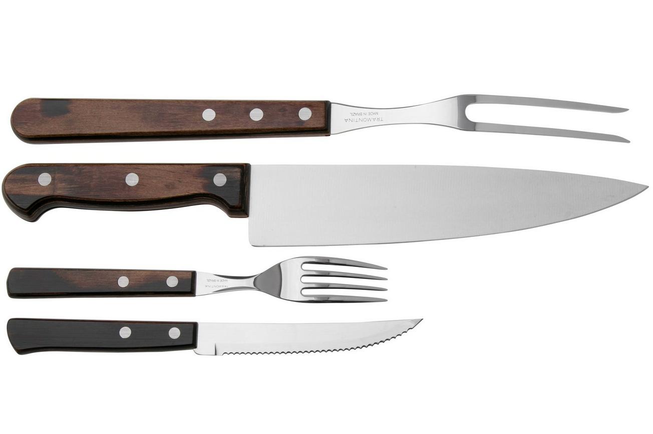 Tramontina Churrasco 14-delige barbecueset, bruin