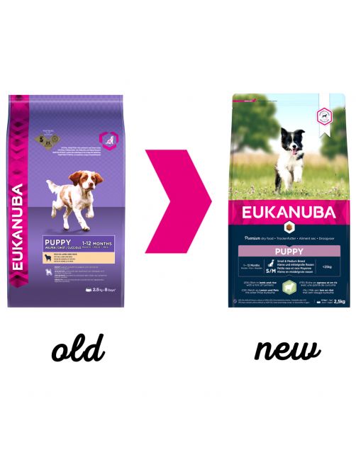 Eukanuba Puppy Small & Medium Breed Lam - Puppy-Hondenvoer