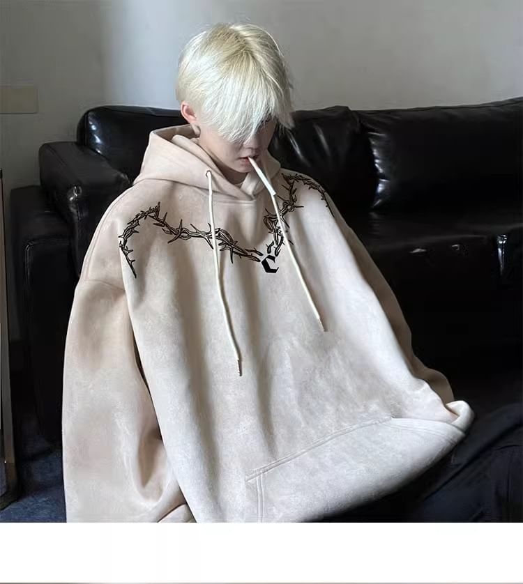 emeisa - Geborduurde gewassen hoodie