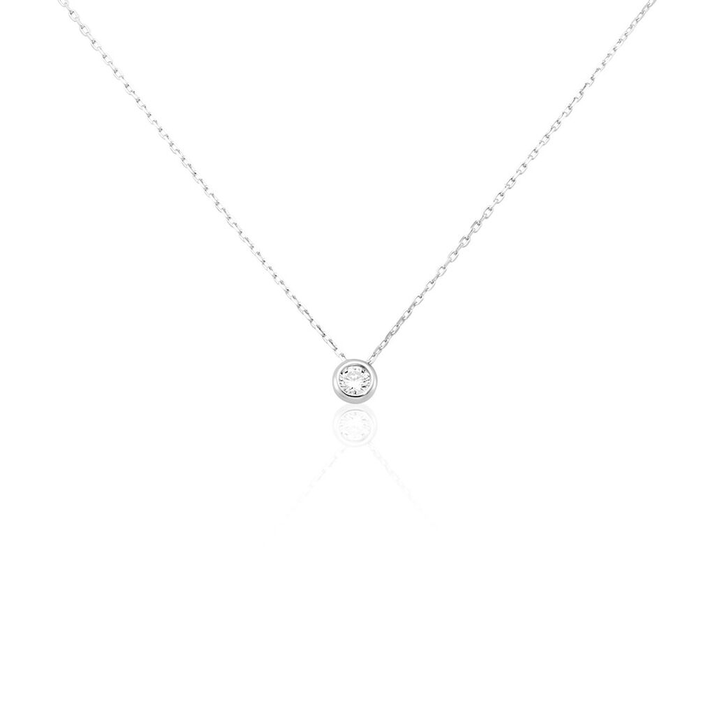 Collier Agota Or Blanc Diamant