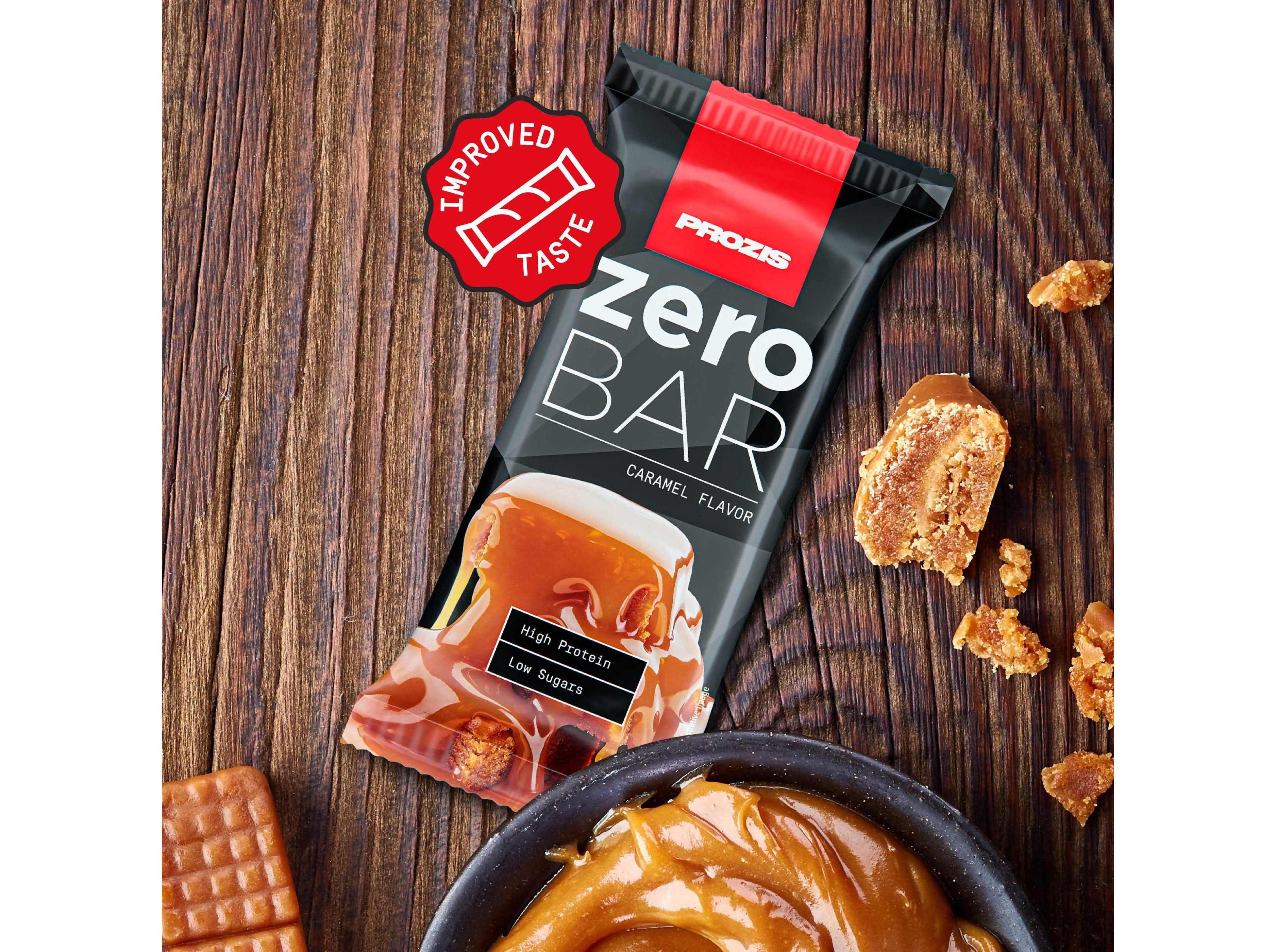 BARRA ZERO BAR PROZIS CARAMELO 40 G