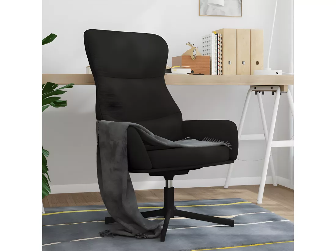 Chaise de relaxation Noir Velours