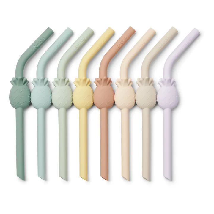 Liewood Pailles en silicone Carlson - Set de 8 | Pale tuscany multi mix