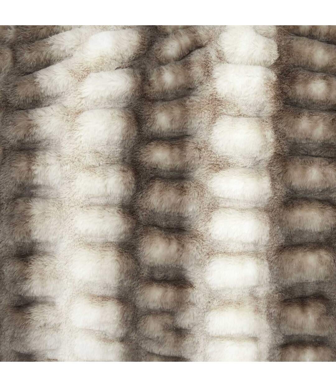 Plaid imitation fourrure - 200x140cm - Marron et Beige