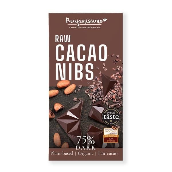 Chocolate Preto Biológico Com Pepitas De Cacau