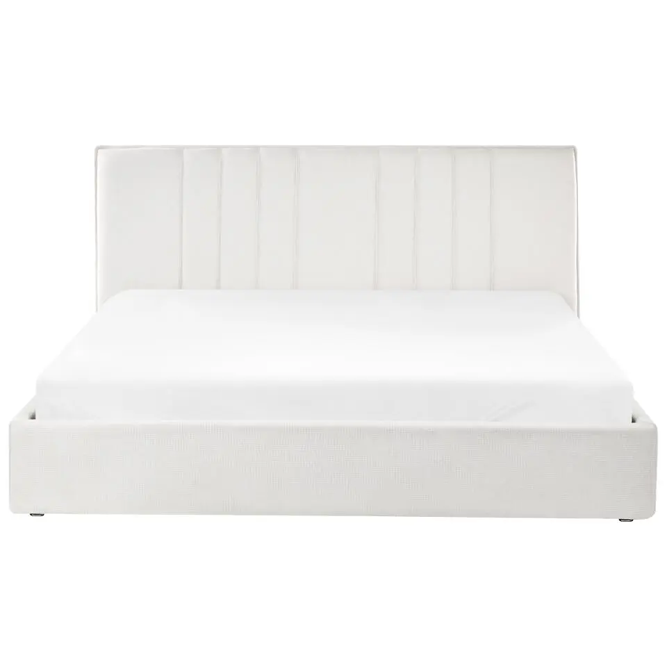 TARASCON - Tweepersoonsbed - Lichtbeige - 180 x 200 cm - Stof
