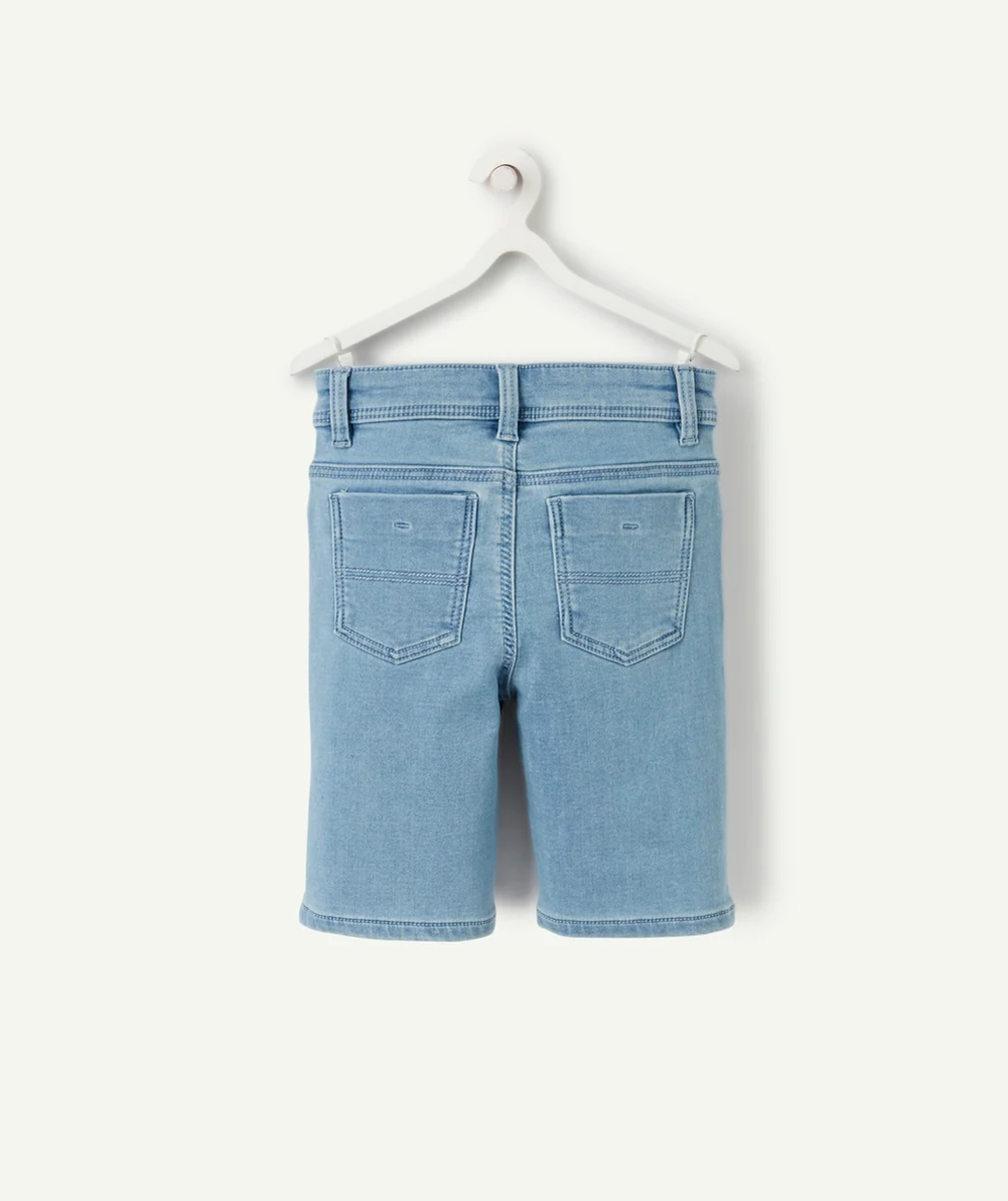 BERMUDA DROIT GARÇON EN DENIM BLEU LOW IMPACT