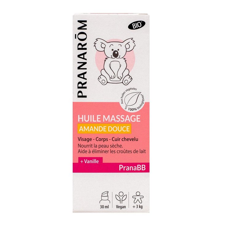 PranaBB huile de massage amande douce bio 30ml