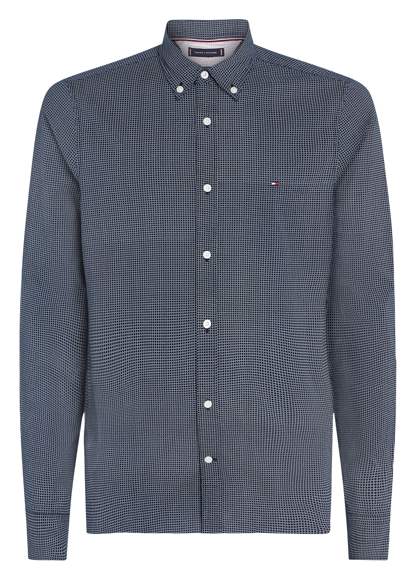 Chemise col classique en coton bio mélangé | Bleu