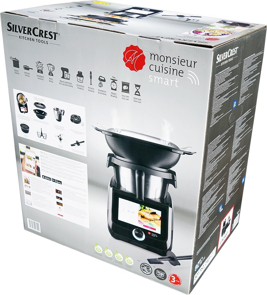 HEADNMORE® Bundle - SILVERCREST® Monsieur Cuisine Smart SKMS 1200 C1 Schwarz +Schlüsselanhänger