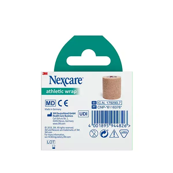 Fita adesiva de suporte atlético Nexcare™, bege, 5 cm x 2,3 m