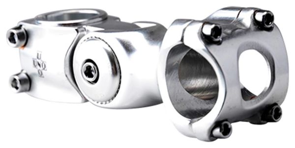 POTENCE REGLABLE AHEAD SET 1  1 1/8 L95 UNO ALU ARGENT 0 A 60° (CINTRE 31.8)