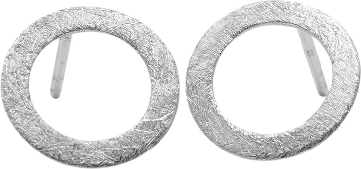 Pernille Corydon Jewellery Small open coin earstick Sølv & no color