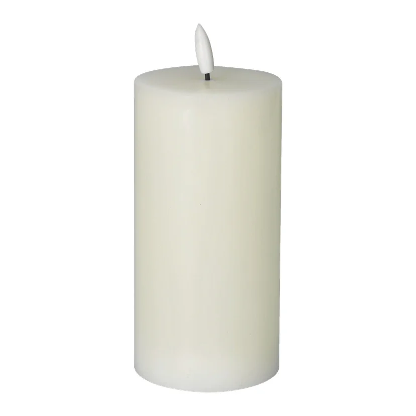 Kubbelys med flamme som flakker LED 15 cm