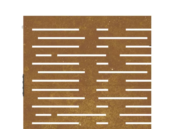Portail de jardin 85x125 cm acier corten conception de carré
