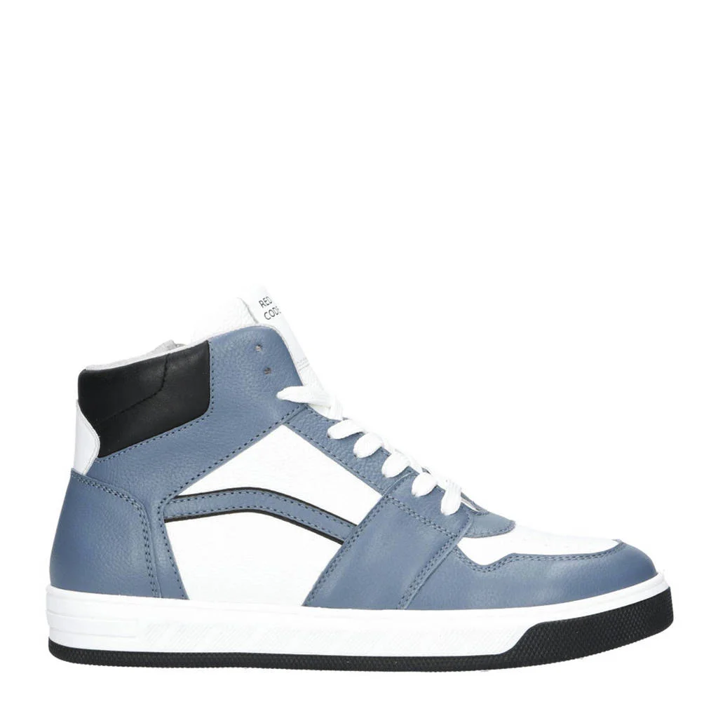 Red Code leren sneakers wit/blauw