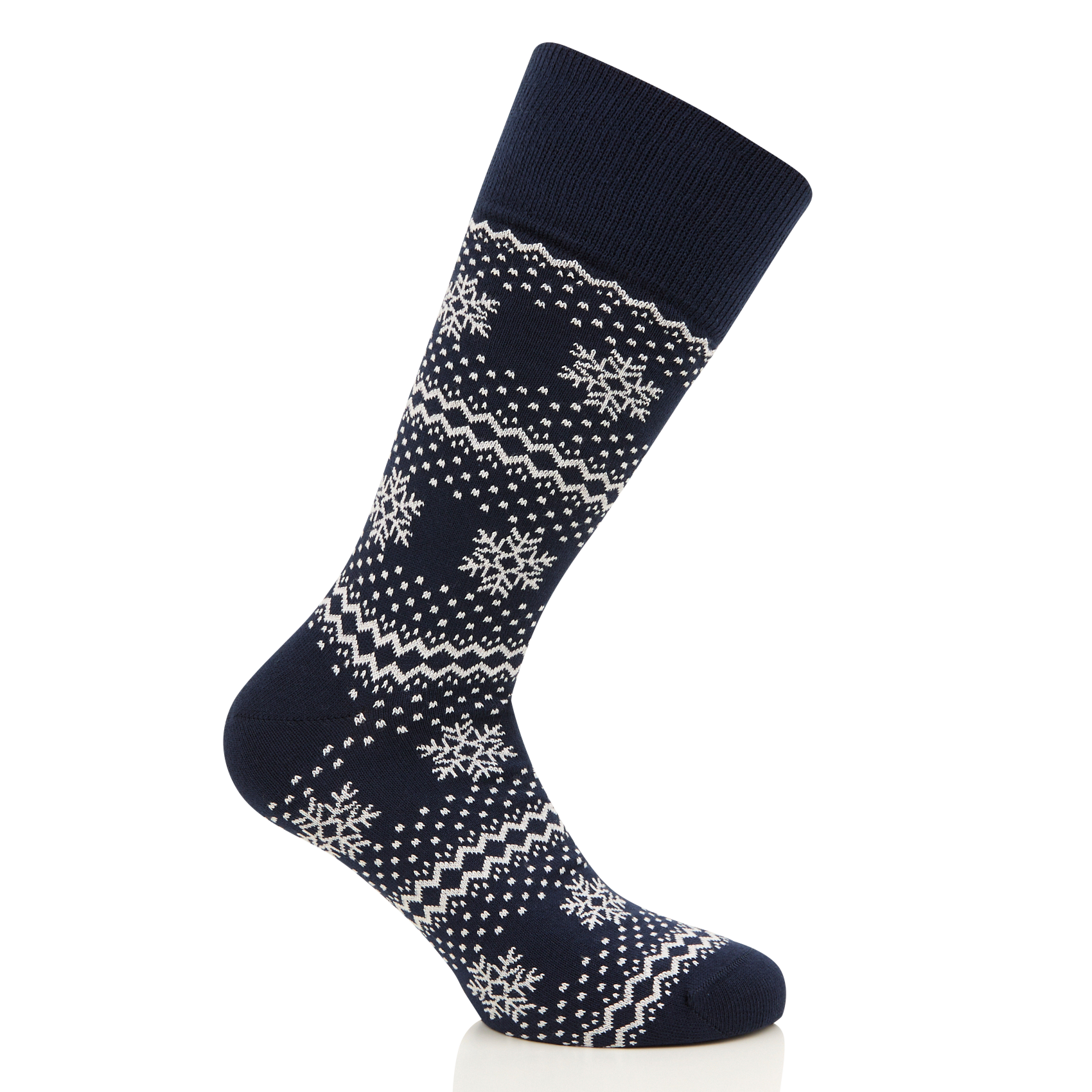Chaussettes en coton mélangé en jacquard imprimé | Multicolore