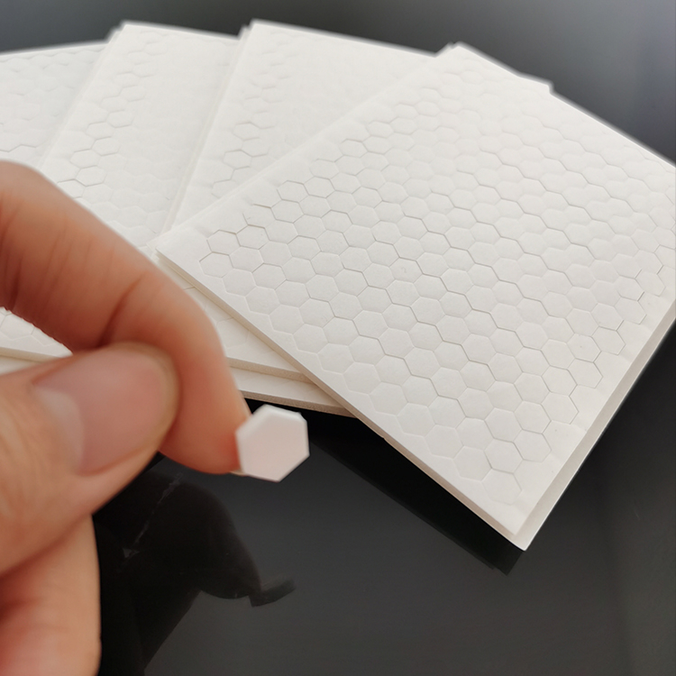 (154er Set) Ø6mm Hexagon Klebepunkte Doppelseitige Bastel Klebe Pads - Weiss