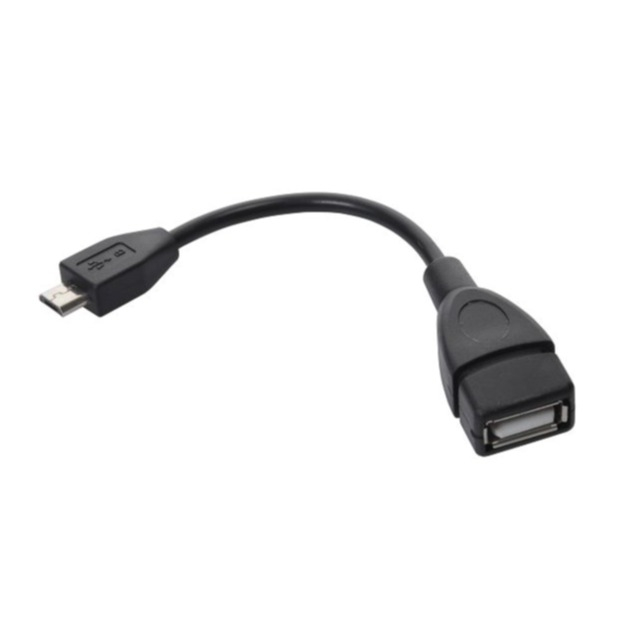 USB A auf Micro USB Buchse Adapter Kabel - Länge 12 cm - Schwarz