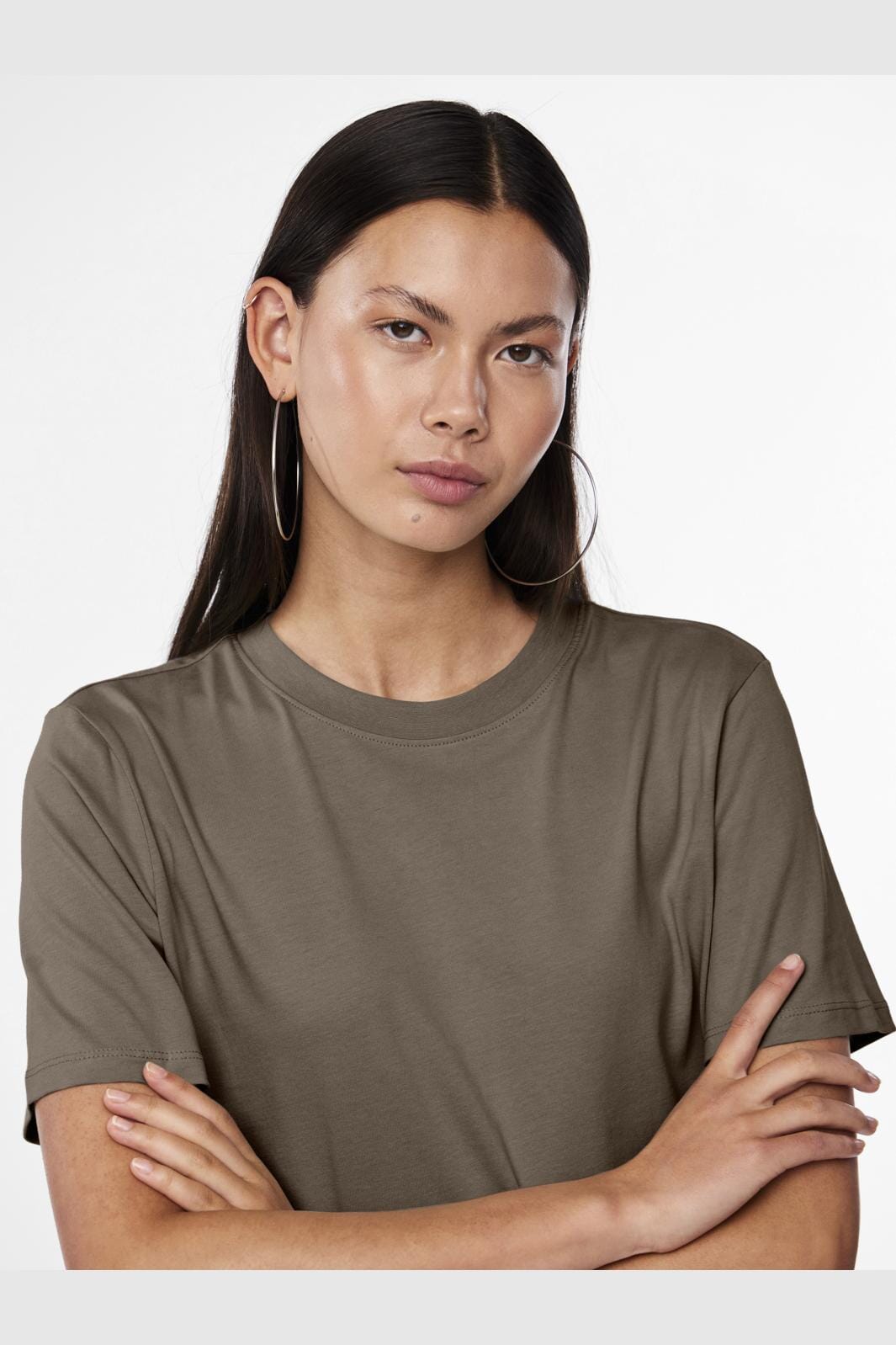 Pieces Pcria Ss Solid Tee 4551300 morel