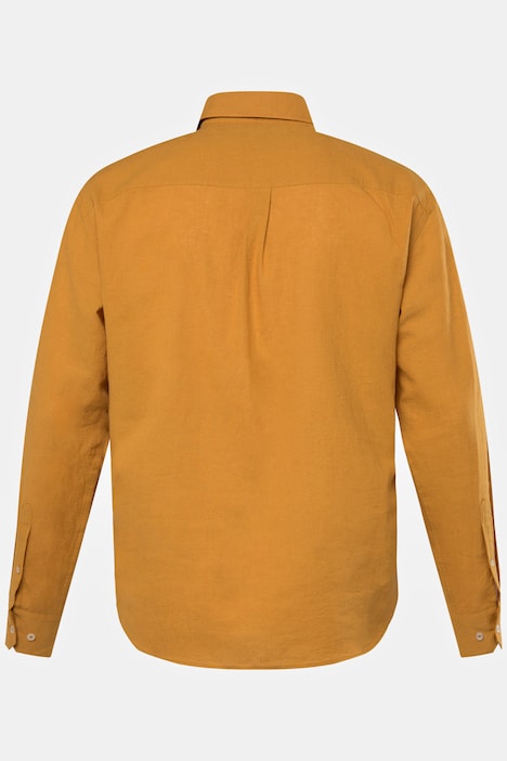 Leinenmix Hemd, Langarm, Kentkragen, Modern Fit