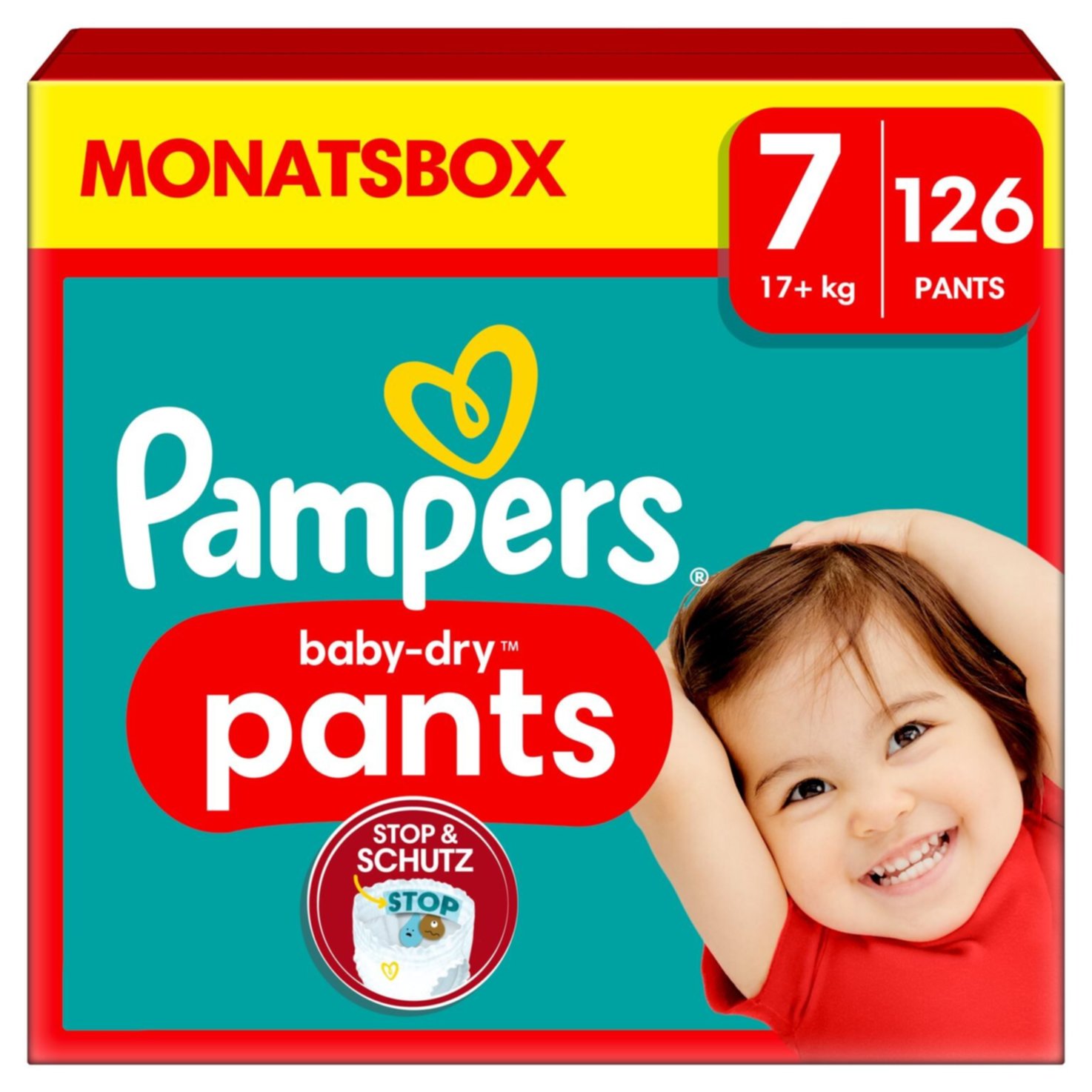 Pampers Baby-dry Pants Grösse 7, 126 Windeln