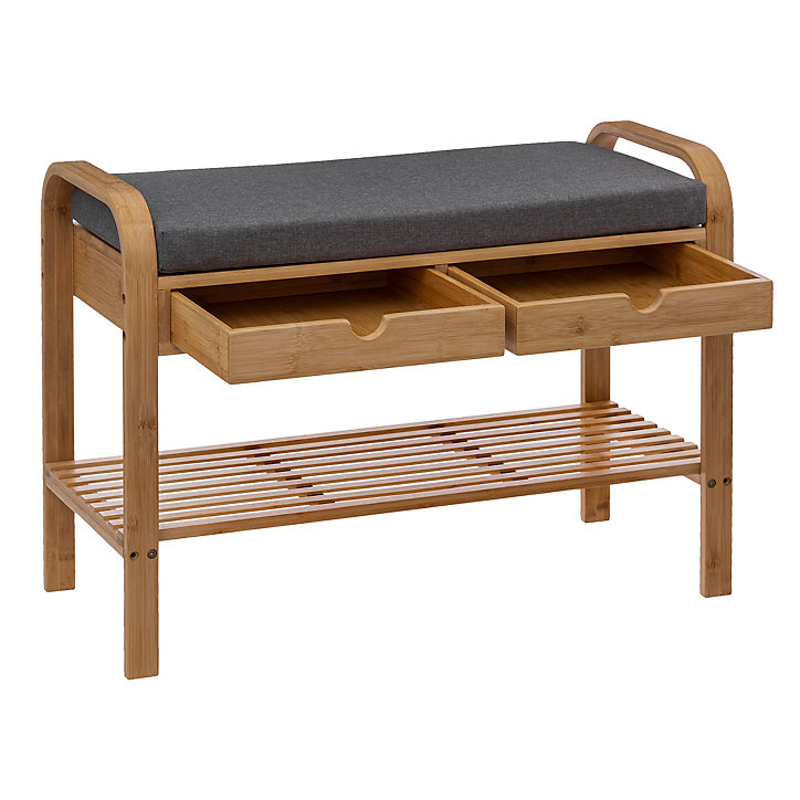 Banc Jano range chaussures pour 4 paires bambou