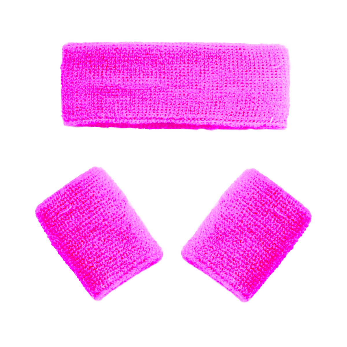 Zweetbandjes Neon Roze 3st