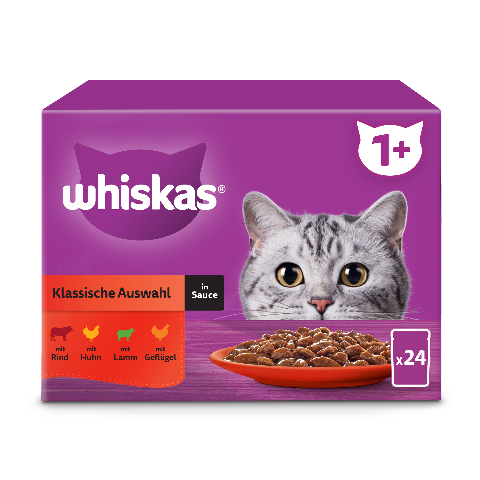 Whiskas Klassische Auswahl in Sauce +1