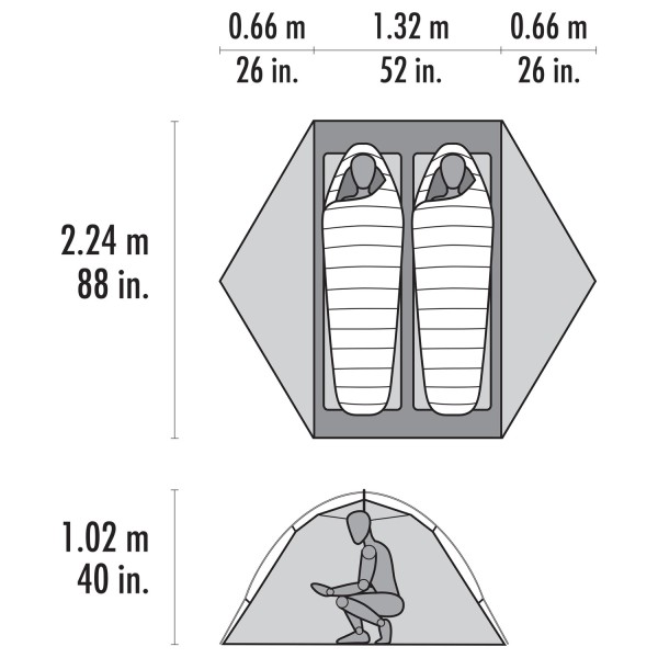 MSR - Hubba Hubba LT 2 Person - Tente 2 places