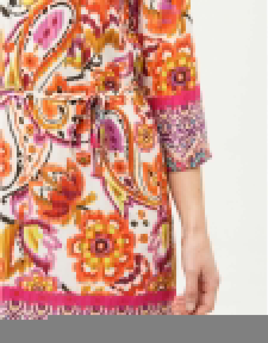 Robe orange imprimée