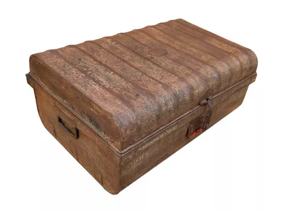 Valise en métal marron 67x45x29h